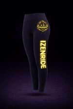 Leggin noir typographie Izenride jaune
