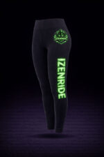 Leggin noir typographie Izenride verte