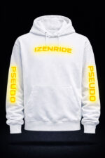 Sweat shirt banc typographie Izenride jaune pseudo