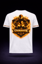 t-shirt blanc Izenride custom orange