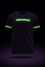t-shirt col rond noir izencustom vert